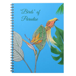 Carnet Fleur d'oiseau de paradis verte
