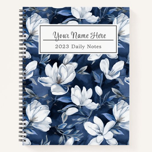 Carnet Fleur d'Orange Pêche | Spirale Élégante (Devant)