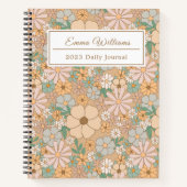 Carnet Fleur d'Oranger Pêche | Spirale Élégante (Devant)