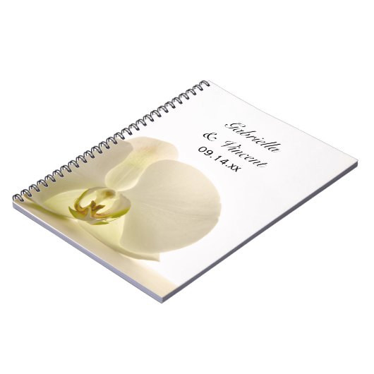 Carnet Fleur d'orchidées sur Mariage blanc (Côté gauche)