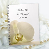 Carnet Fleur d'orchidées sur Mariage blanc