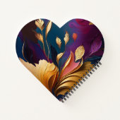Carnet Fleur Dorée – Composition Florale Abstraite (Dos)