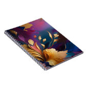 Carnet Fleur dorée – Composition florale abstraite (Côté Droit)