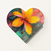 Carnet Fleur Dorée – Expression Florale Abstraite Vibrant (Dos)