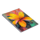 Carnet Fleur Dorée – Expression Florale Abstraite Vibrant (Côté Droit)