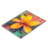 Carnet Fleur Dorée – Expression Florale Abstraite Vibrant (Côté gauche)