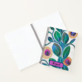 Carnet Fleur du désert, avec votre nom, aquarelle (Intérieur)