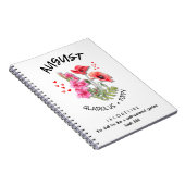 Carnet Fleur du mois de naissance AOÛT Anniversaire chrét (Côté Droit)