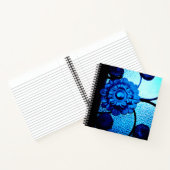 Carnet Fleur en métal bleu (Intérieur)
