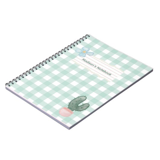 Carnet Fleur et cactus (Côté gauche)