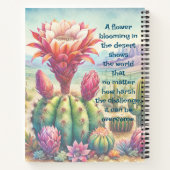 Carnet Fleur et devis de cactus de torche (Dos)