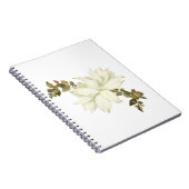 Carnet Fleur et feuillage blancs simplistes (Côté Droit)