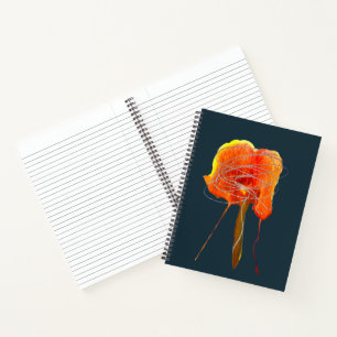 Carnet Fleur florale gribouillante Abstraite art moderne