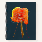 Carnet Fleur florale gribouillante Abstraite art moderne (Devant)