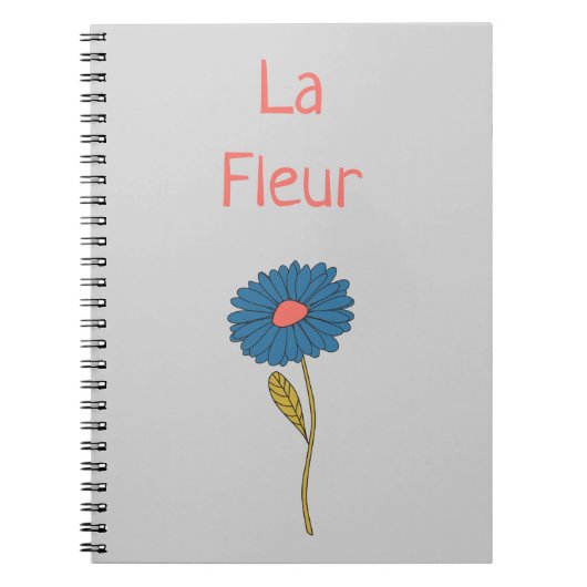 Carnet Fleur Florale Simple La Fleur (Devant)