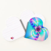 Carnet Fleur fractale rose jolie (Intérieur)
