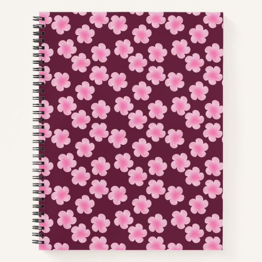 Carnet Fleur Frangipani rose Motif sans couture (Devant)