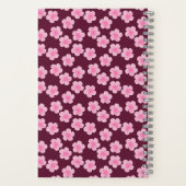 Carnet Fleur Frangipani rose Motif sans couture (Verso)