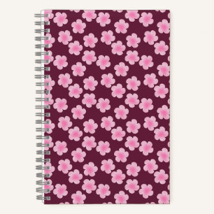 Carnet Fleur Frangipani rose Motif sans couture