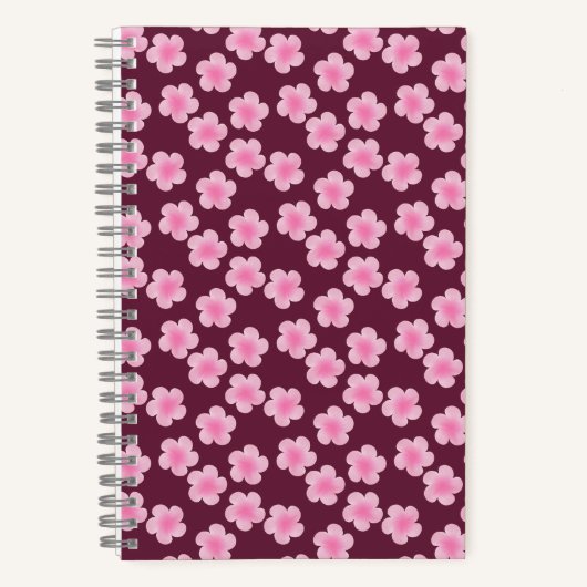 Carnet Fleur Frangipani rose Motif sans couture (Recto)
