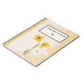 Carnet Fleur Gaillardia vivace Comp personnalisé (Côté gauche)