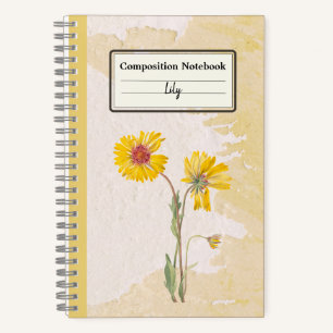 Carnet Fleur Gaillardia vivace Comp personnalisé