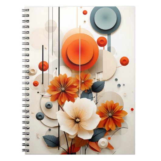 Carnet Fleur géométrique abstraite (Devant)
