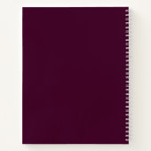 Carnet Fleur gothique de rose violet-rouge (Dos)
