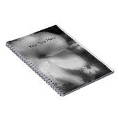 Carnet Fleur Hibiscus Noir Et Blanc (Côté Droit)