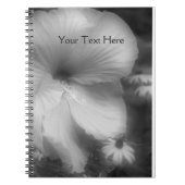 Carnet Fleur Hibiscus Noir Et Blanc (Devant)
