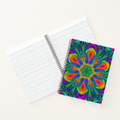 Carnet Fleur hippie psychédélique arc-en-ciel (Intérieur)