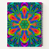 Carnet Fleur hippie psychédélique arc-en-ciel (Dos)
