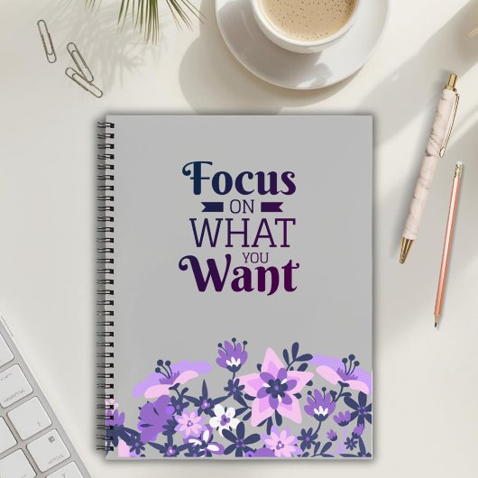 Carnet Fleur Inspirante Violet