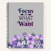 Carnet Fleur Inspirante Violet (Devant)