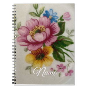 Carnet Fleur inspirée de la porcelaine 