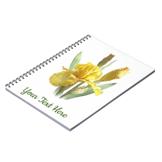 Carnet Fleur Iris Jaune (Côté gauche)