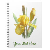 Carnet Fleur Iris Jaune (Devant)