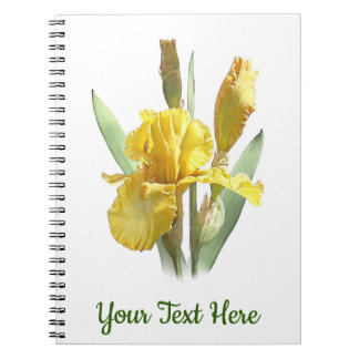 Carnet Fleur Iris Jaune