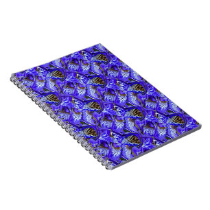 Carnet Fleur Iris Violet / Abattue / Carrelée / Spirale