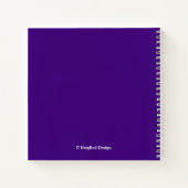 Carnet Fleur iris violet personnalisable Iris nom floral (Dos)