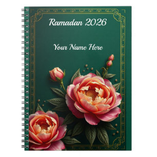 Carnet Fleur Islamique Sombre et Mystérieuse