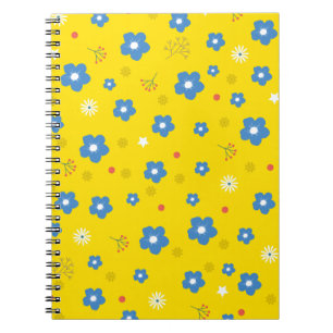 Carnet Fleur Jaune Art Motif Fleur esthétique PNG Tri