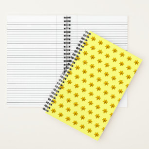 Carnet Fleur jonquille jaune Motif sans couture sur