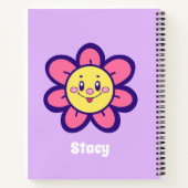 Carnet Fleur Joyeuse Rose Et Jaune (Dos)