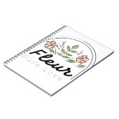 Carnet Fleur – Logo Floral Pure Love (Côté gauche)