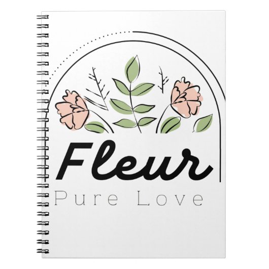 Carnet Fleur – Logo Floral Pure Love (Devant)