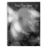 Carnet Fleur Magnolia Noir Et Blanc (Devant)