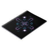 Carnet Fleur Mandala violette et bleue (Côté gauche)