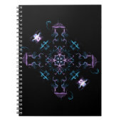 Carnet Fleur Mandala violette et bleue (Devant)