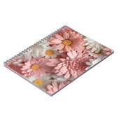 Carnet Fleur marguerite 3D rose et blanc (Côté gauche)